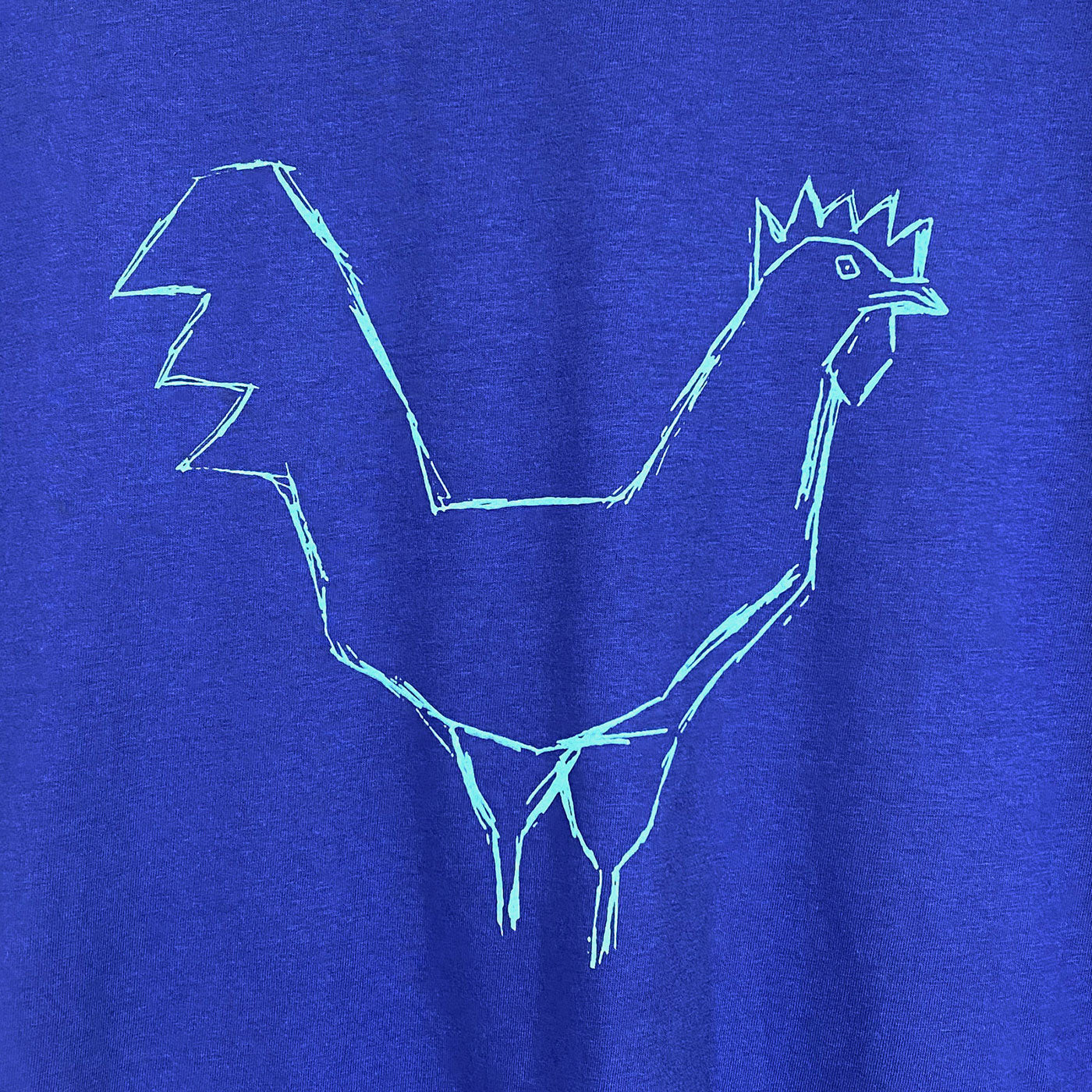 Light Blue Chicken Blue T-Shirt